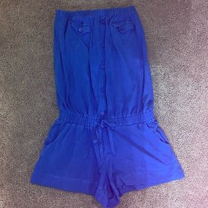 Blue shorts romper size M